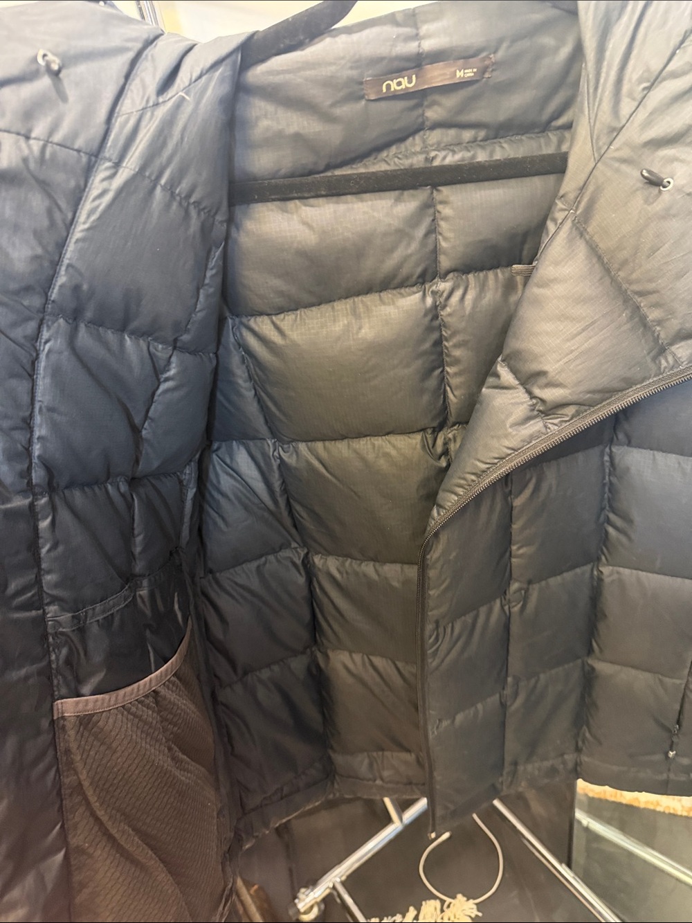 Nau Men's Black Quilted Hooded Puffer Jacket - Picture 2 of 5